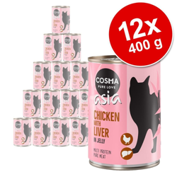 Cosma Asia  in gelatina 12 x 400 g - Pollo con Fegato di Pollo precio