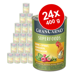 Animonda GranCarno Adult Superfoods 24 x 400 g - Manzo + Barbabietola, Mora, Tarassaco características
