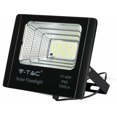 KIT VT-40W FARO LED 16W A BATTERIA CON PANNELLO SOLARE E TELECOMANDO - V-tac