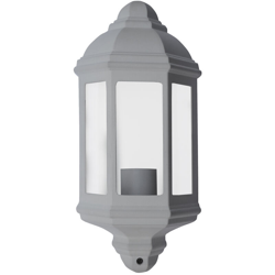 I-watts Outdoor Lighting - Lampada da esterno da fissare a parete, colore bianco, attacco lampada E27 per potenza massima 60W en oferta