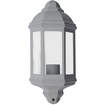 I-watts Outdoor Lighting - Lampada da esterno da fissare a parete, colore bianco, attacco lampada E27 per potenza massima 60W