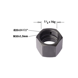 Cmt Orange Tools - 993.530.02 DADO FISSAGGIO X PANTOGRAFO M=1-1/8x7g M30x1.5 SX características