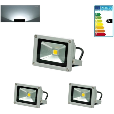 2x faro faretto proiettore da esterno lampada LED 10W bianco impermeabile