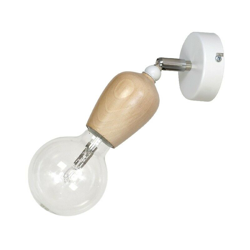Homemania - Lampada a Parete Carina - Applique - Bianco in Metallo, Legno, 8 x 10,5 x 16 cm, LED GU10, 7W en oferta
