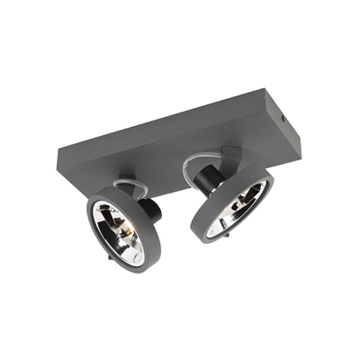 QAZQA Faretto go - Design - Alluminio - Grigio - Allungato/Tondo G9 Max. 2 x 3 Watt