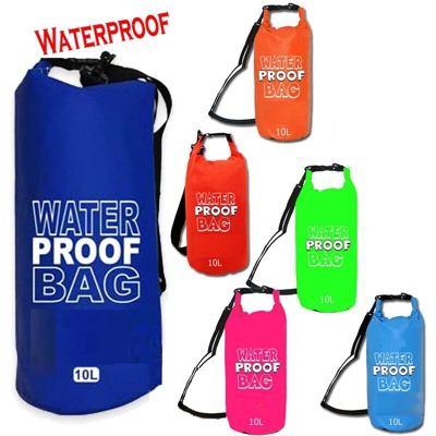 Borsa Sacco 10 Litri Impermeabile Waterproof Per Mare Barca Piscina Sacca Stagna