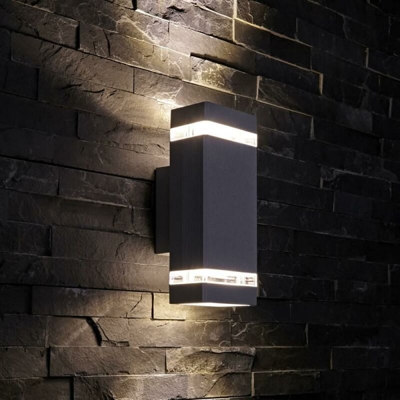 Applique Moderno per Esterno e per Porta di Colore Nero e del Tipo IP44 A ++