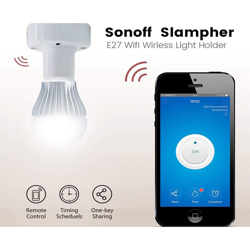 LEDLUX SH9311 Sonoff Slampher RF Porta Lampada Intelligente Wireless 433MHz e WiFi Controllo Remoto Attacco E27 Max Carico 2A 200W Con Amazon Alexa e en oferta