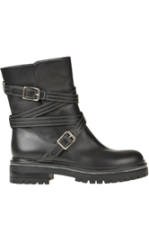 Leather biker ankle boots características