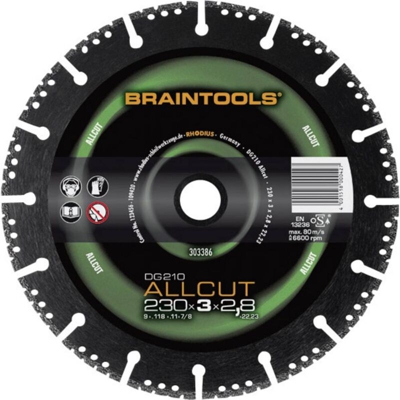 Disco Diamantato DG210 ALLCUT Braintools Rhodius 303387 diametro 115 mm diametro interno 22,23