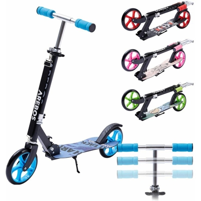 Kick Scooter City Scooter Blu Per Bambini e Adulti Portata 100 kg - Arebos
