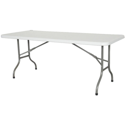 ricezione tavolo da gamba pieghevoli vassoio Plain White 180 centimetri en oferta