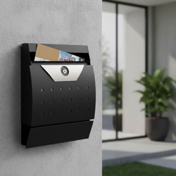 Cassetta postale cassetta postale nera a parete cassetta postale in acciaio cassetta postale in acciaio cassetta postale rotolo per giornali ?? en oferta