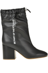 Printed vegan leather ankle boots precio