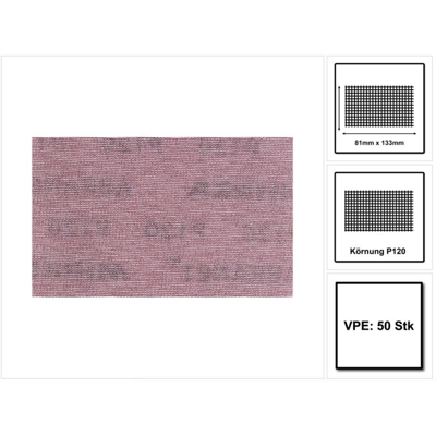 Mirka ABRANET Disco abrasivo Grip 81x133mm / P120 - 50 pezzi ( 5417805012 )