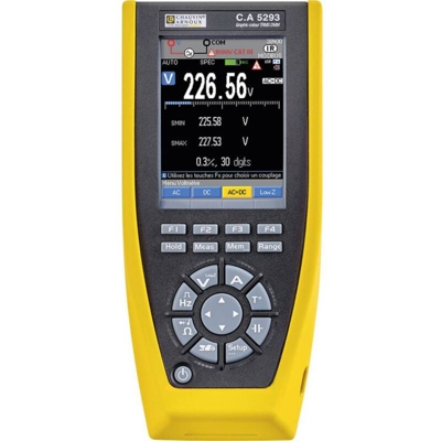 Chauvin Arnoux C.A 5293-BT Multimetro portatile digitale Data logger , Display grafico CAT III 1000 V, CAT IV 600 V Dis