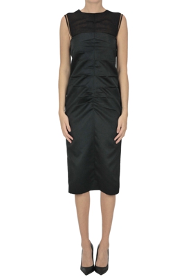 Satin sheath dress