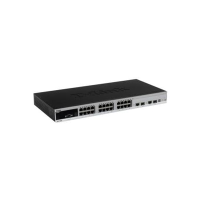 Switch gestito xStack Layer 2+ a 24 porte con 2 porte Gigabit e 2 uplink Combo 10/100/1000Base-T rame / SFP Gigabit