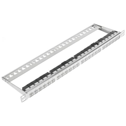 Patch Panel 24 Rj45 Cat. 6 Utp 0.5u Metallo Con Pettine Per La Gestione Dei Cavi precio