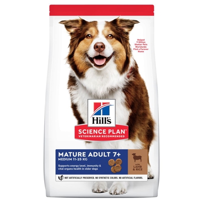 Hill's Science Plan Mature Adult 7+ Medium con Agnello & Riso - 14 kg