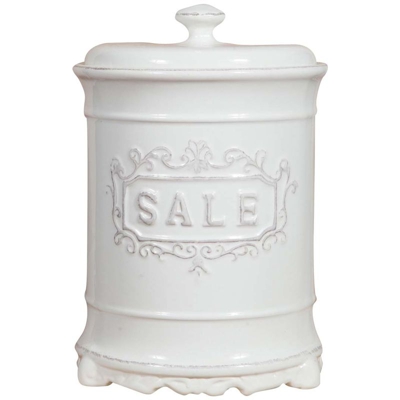 Barattolo Contenitore Vasetto da Cucina in Porcellana per Sale