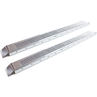 Due rampe di carico in acciaio galvanizzato per moto e quad 160x22.5x4.5cm 400kg