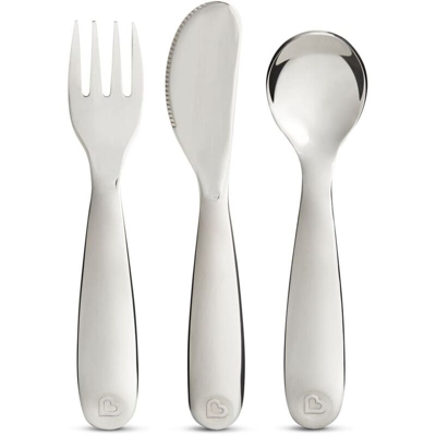 Set Posate in Acciaio Inossidabile Lucido - Gris - Munchkin
