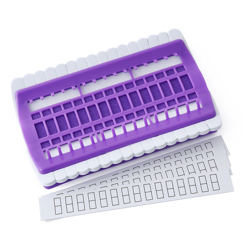 Asupermall - Strumenti per punto croce Organizzatore di cavi a 30 fori, scatola degli aghi, inseritore dell'ago, viola características