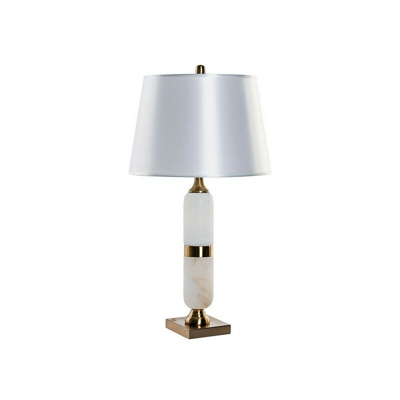 Lampada da Tavolo Metallo Stoffa Marmo (38 x 38 x 73 cm) - Dekodonia