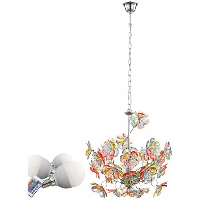 Etc-shop - RGB LED 10.5 soffitto watt fiori lampada a luce ciondolo appeso acriliche scroller dimmer