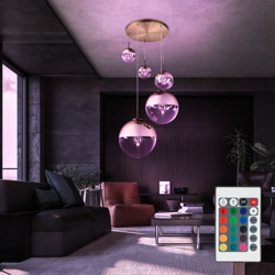 Etc-shop - Lampada da soffitto a soffitto Lampada da soffitto a sospensione dimmerabile in set con lampadine a LED RGB precio