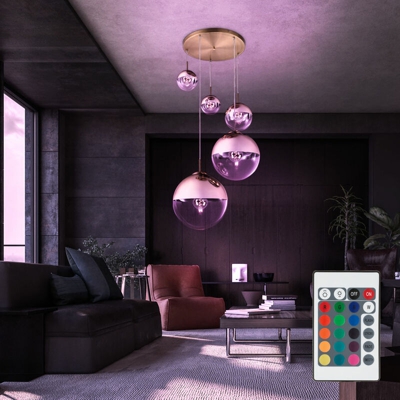 Etc-shop - Lampada da soffitto a soffitto Lampada da soffitto a sospensione dimmerabile in set con lampadine a LED RGB
