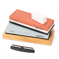 set di pietre per affilare a doppia faccia in corindone bianco per molatura fine verde scuro 400 # / verde chiaro 1000 # rosso 3000 # / bianco 8000 # en oferta