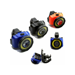 Exsensa - LUCE BICI BICICLETTA TORCIA LED ANTERIORE LED COB + LED 3 WATT AGGANCIO MANUBRIO BLU precio