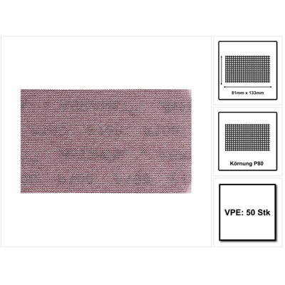 Mirka ABRANET Disco abrasivo Grip 81x133mm / P80 - 50 pezzi ( 5417805080 )