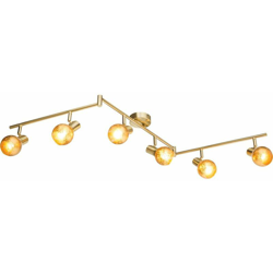 Etc-shop - Faretto in ottone da salotto in vetro con faretto orientabile in un set con illuminante a LED precio