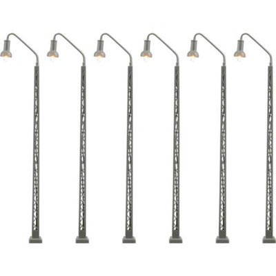 N Lampione per lavori ferroviari singola Modello pronto, già assemblato 6 pz. - Viessmann