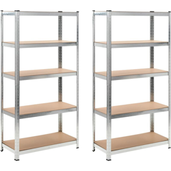 Scaffali di Stoccaggio Robusti Set 2 pz - Marrone - Youthup en oferta