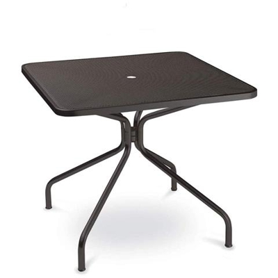 Tavolo Per Esterno Cambi 90x90 Cm In Ferro Zincato E Verniciato A Polveri - Colore Ferro Antico Fantasia 22 - Prodotto Made In Italy