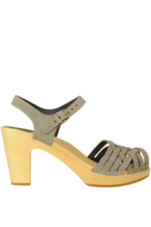 Woven leather clogs precio