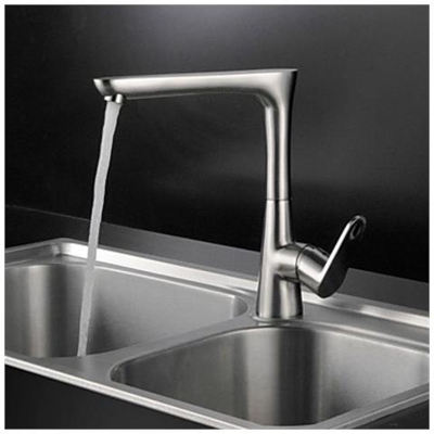 In Stile Contemporaneo Rubinetto Della Cucina (con Finitura Cromata) Con Maniglia