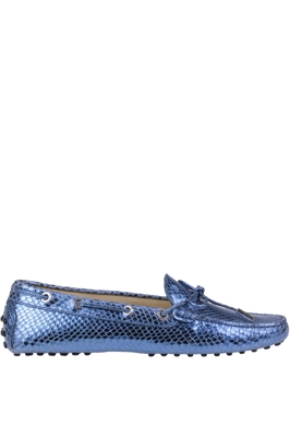 Heaven reptile print leather loafers