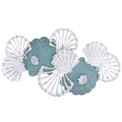 Quadro Metallo Mare Azzurro Bianco Conchiglie Cm 90,8 X 50,8 X 7 en oferta