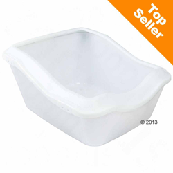 Cassetta igienica Cleany Cat con bordo - bianco en oferta