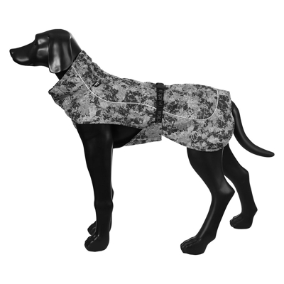 Impermeabile per cani Rukka® Drizzle, fantasia in grigio - Tg. 35: ca. 35 cm lungh. dorso