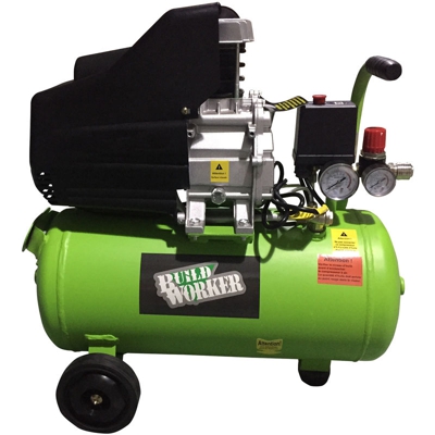 CH20-175-25 - Compressore 2 HP serbatoio 24 litri con ruote. Garanzia 3 anni - Build Worker