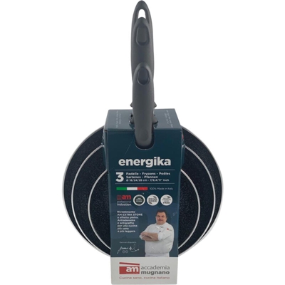 Padelle Set 3 Pz. Tris 18/24/28 Energika Stone