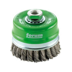 Staio Pennello Con Anello Di Supporto, Filo Di Acciaio Inossidabile, Torto, Spazzola Ø: 80 Mm, Spessore Filo 0,50 Millimetri, Velocità Massima. 8500 en oferta