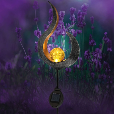 Paletto solare da giardino Orient a LED con luce bianca calda. Decorazione da giardino. Lampada solare, esotec 102383