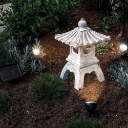 Pagoda solare con faretto LED 3500K. Illuminazione decorativa da giardino Asia, esotec 102550 precio